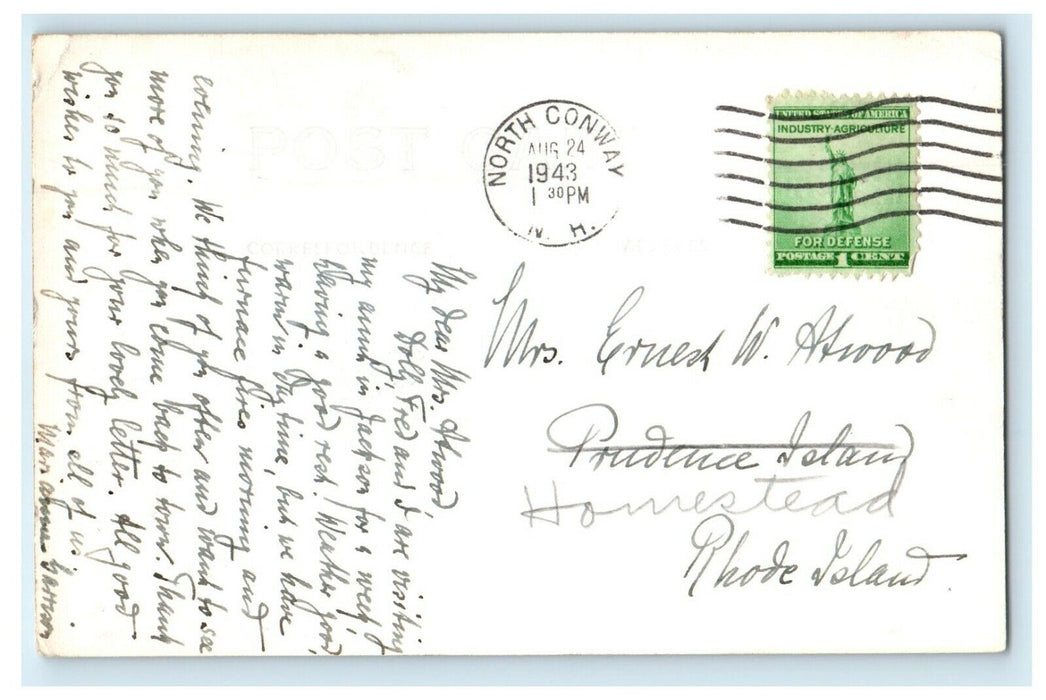 1943 Mt. Washington North Conway New Hampshire NH RPPC Photo Postcard