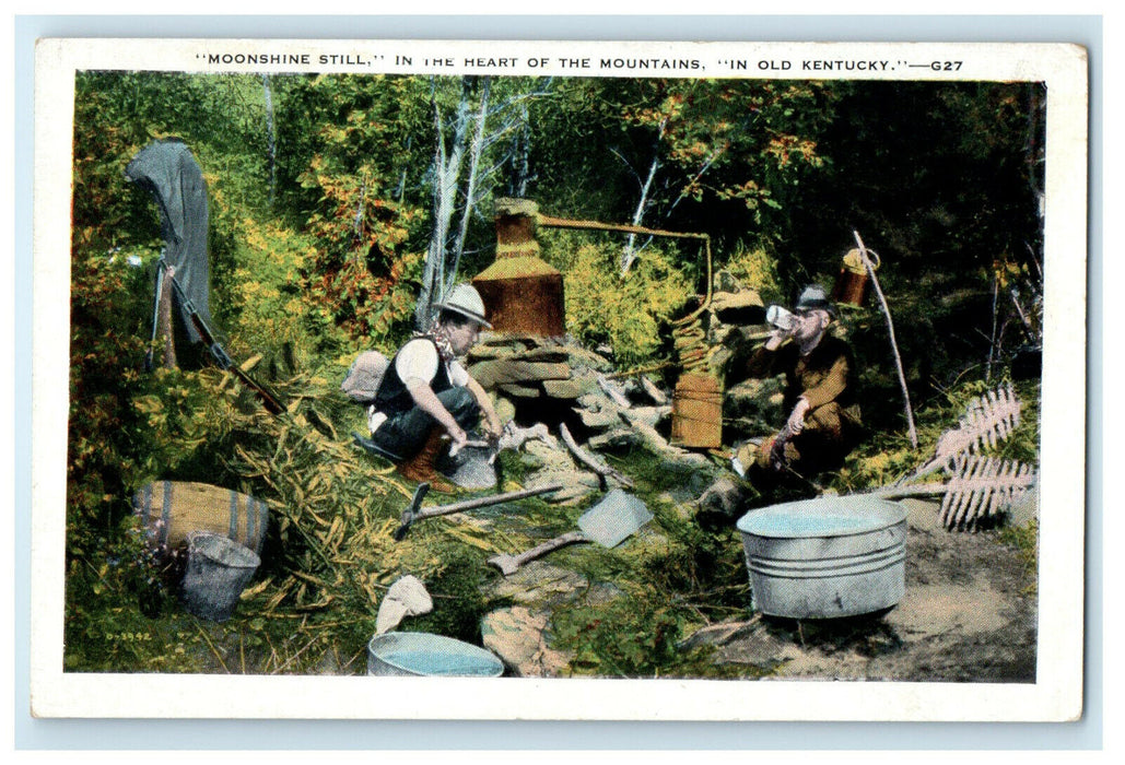 c1920 "Moonshine Still" In the Heart of the Mountains Kentucky Unposted Postcard