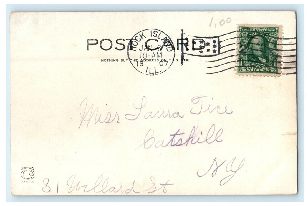 1907 Entrance To Arsenal Rock Island Illinois IL Posted Antique Postcard