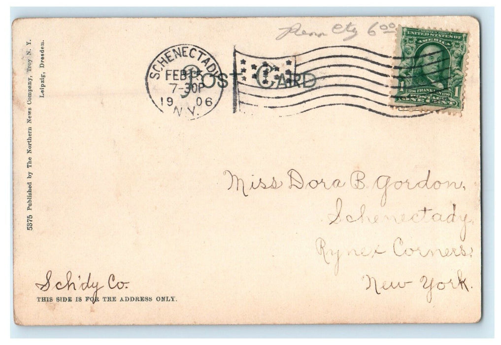 1906 Union R.R Railroad Station Horse Carriage Troy New York NY Antique Postcard