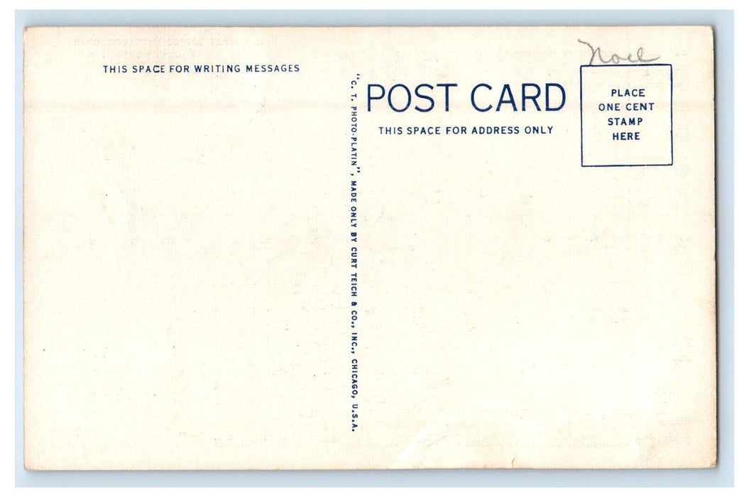 c1930's U.S. Post Office Building Napoleon Ohio OH Unposted Vintage Postcard