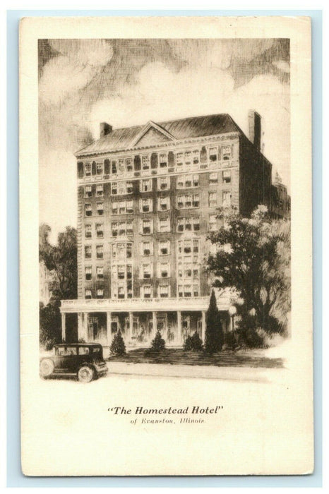 1936 The Homestead Hotel Evanston Illinois IL Posted Vintage Postcard
