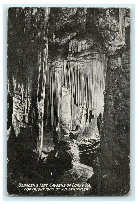 1918 Saracen's Tent Caverns of Luray Virginia VA Posted Antique Postcard