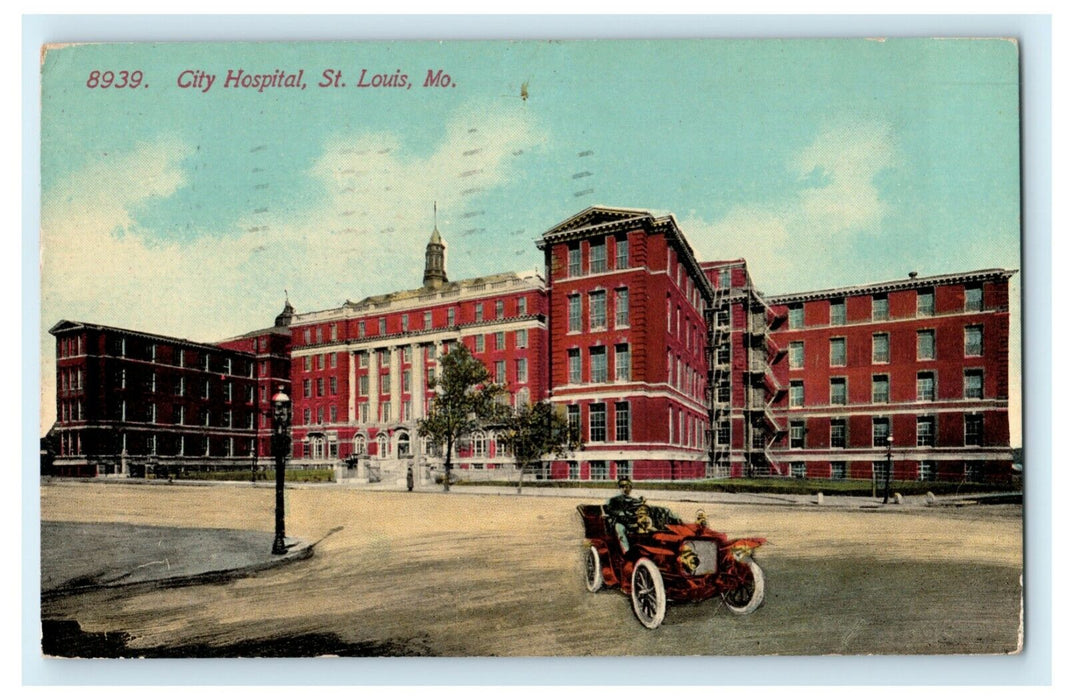 1916 City Hospital St. Louis Missouri MO Eagle Pass Texas TX Antique Postcard