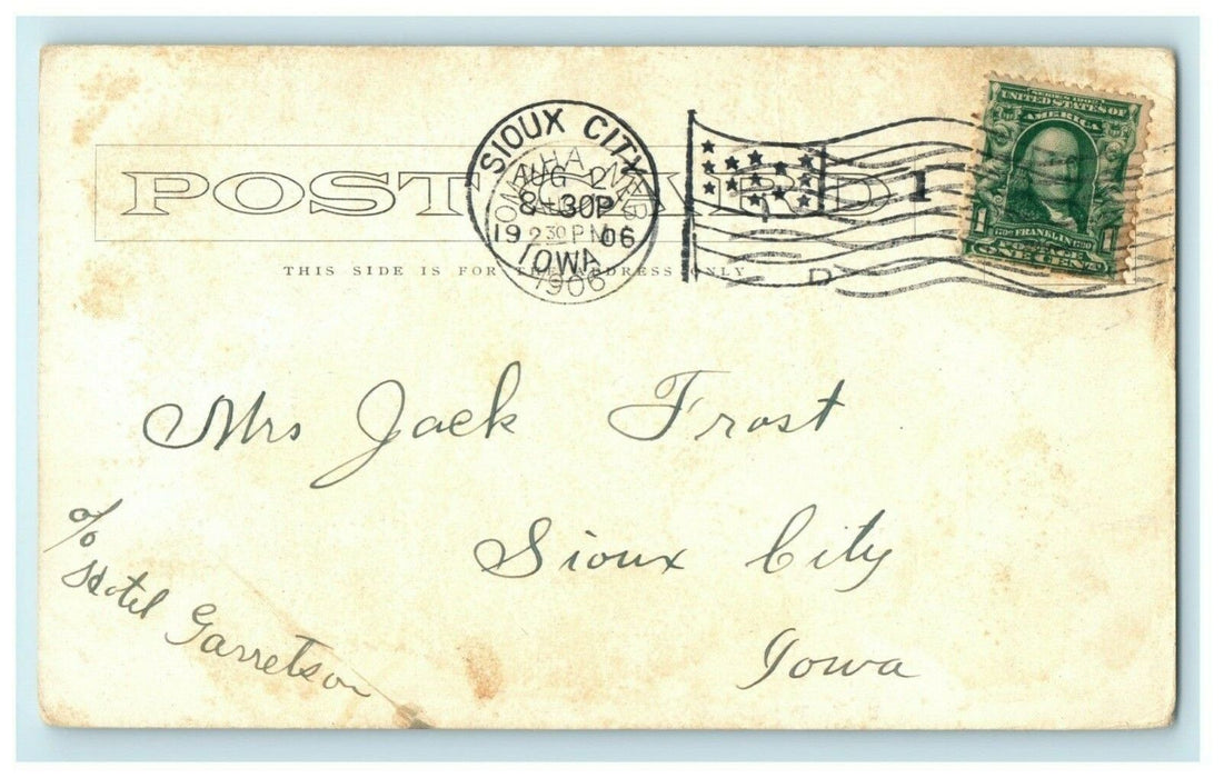 1906 Reservoir Omaha Nebraska NE Sioux City Posted Antique Postcard