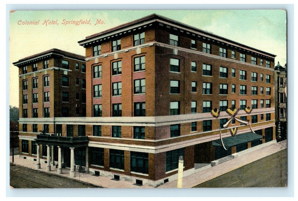 c1910 Colonial Hotel Springfield Missouri MO Unposted Antique Postcard