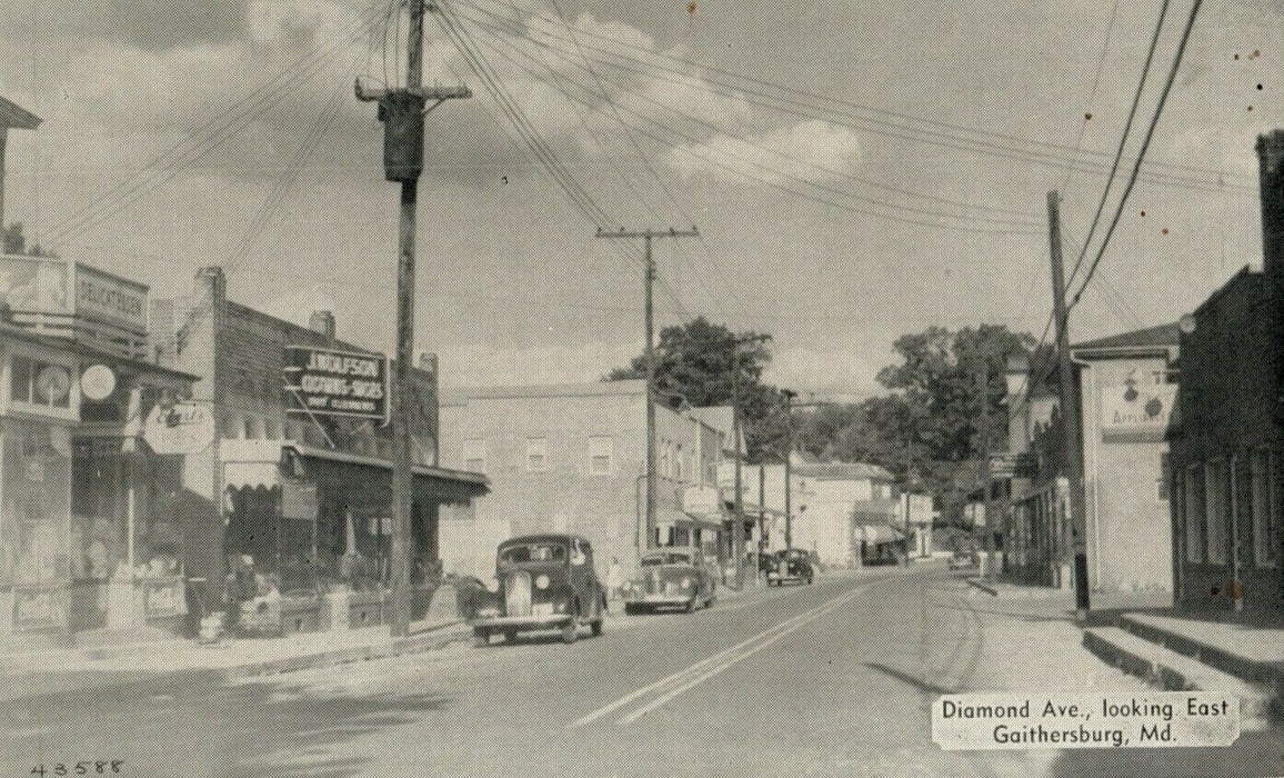 c1940's Diamond Ave. Gaithersburg Maryland MD Vintage Postcard