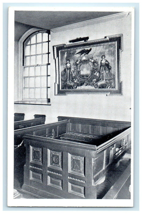 c1940's Saint Paul's Chapel Trinity Parish Interior New York City NY Postcard
