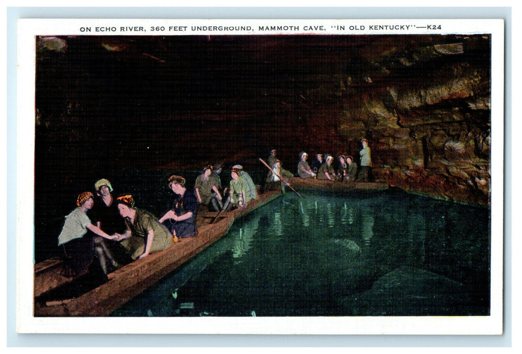 c1920 On Echo River Mammoth Cave In Old Kentucky KY Vintage Unposted Postcard