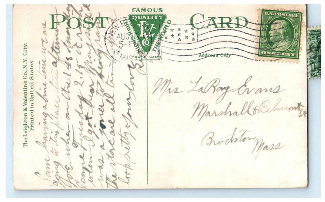 1911 Fort Phoenix from the Rocks, FairHaven Massachusetts MA Postcard