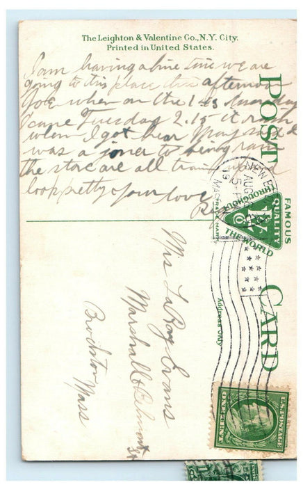 1911 Fort Phoenix from the Rocks, FairHaven Massachusetts MA Postcard
