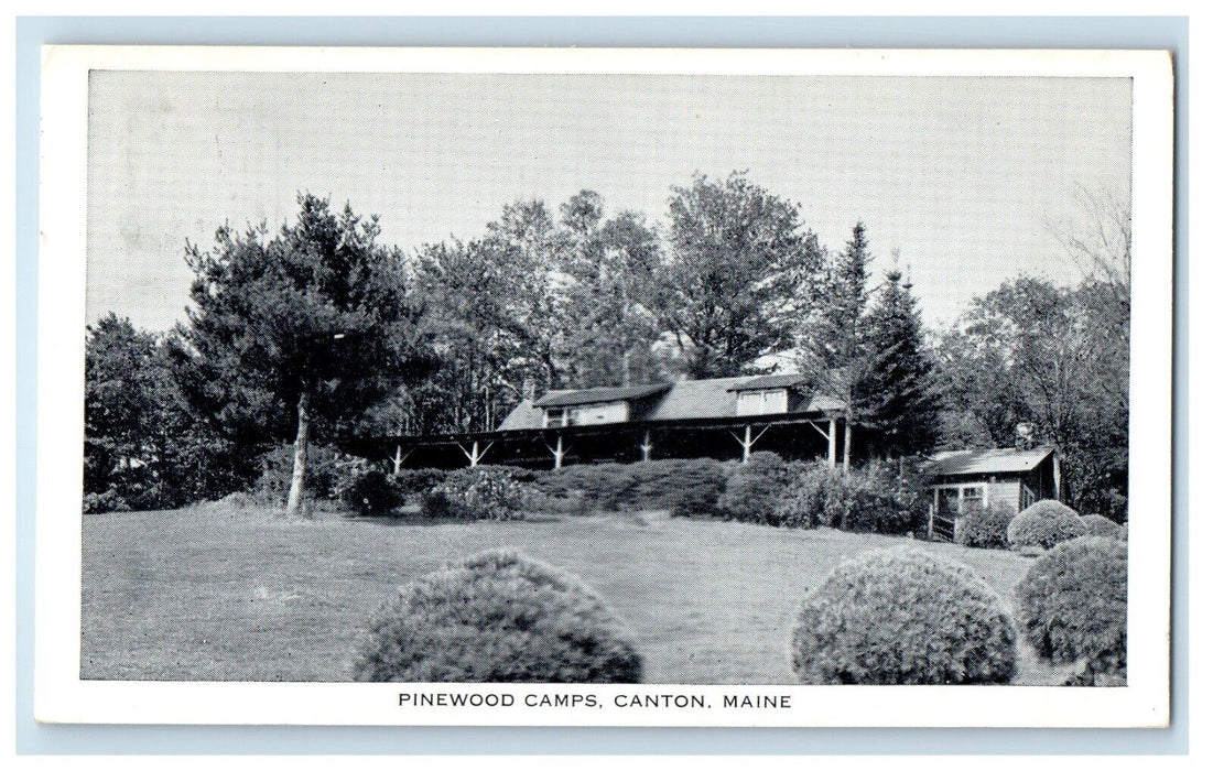 1952 A View Of Pinewood Camps Canton Maine ME Posted Vintage Postcard