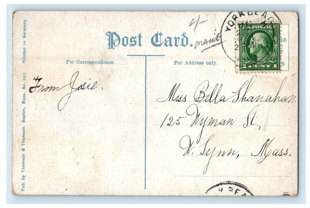 c1910's View Of Bridge Cape Neddick Maine York Beach ME Posted Antique Postcard