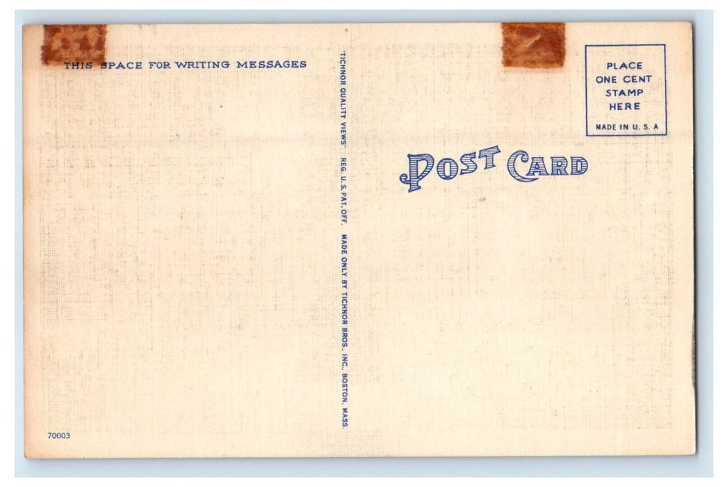 Greetings From Martinsville Illinois IL, Road Car And Trees Vintage Postcard