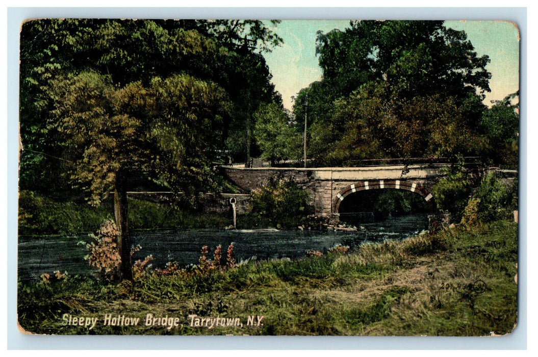 1909 Sleepy Hollow Bridge, Tarrytown, New York NY Posted Antique Postcard