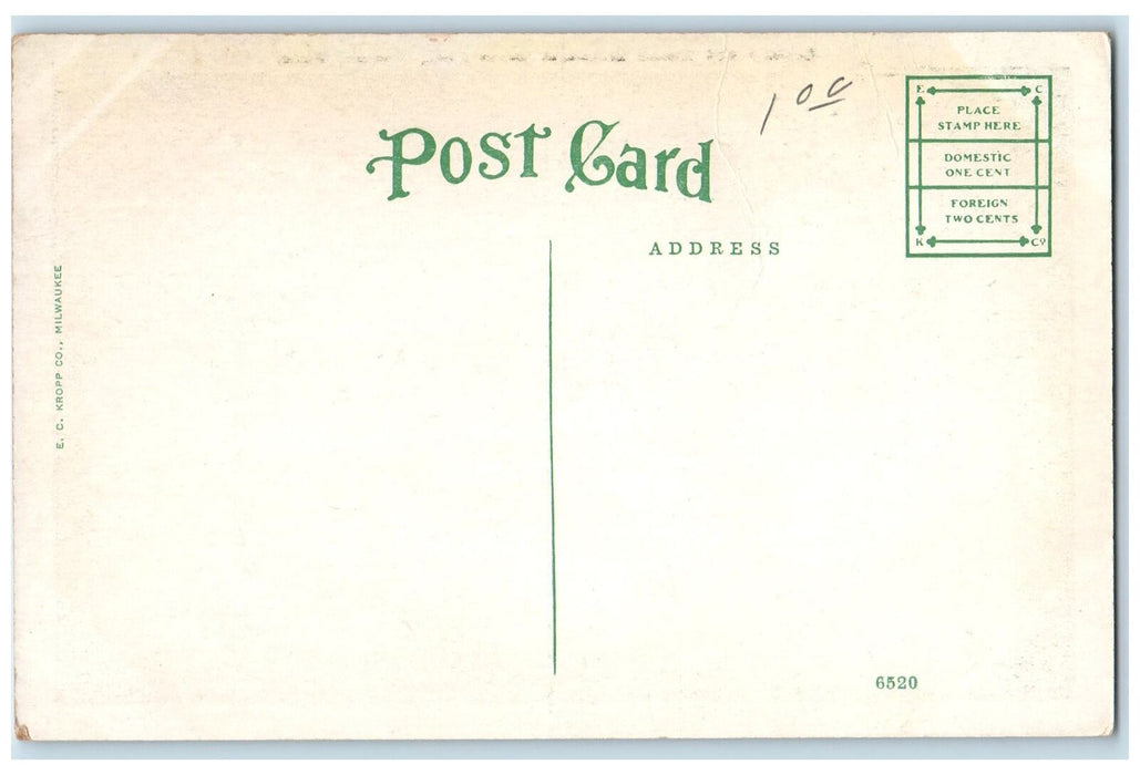 c1950's Cannon & Indian Mound Levee Park Ground Trees Winona Minnesota Postcard