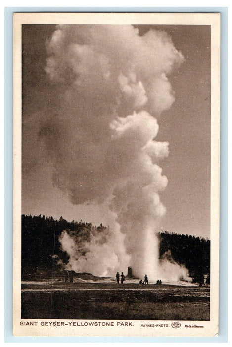 1907 The Giant Geyser Yellowstone National Park Wyoming WY Antique Postcard