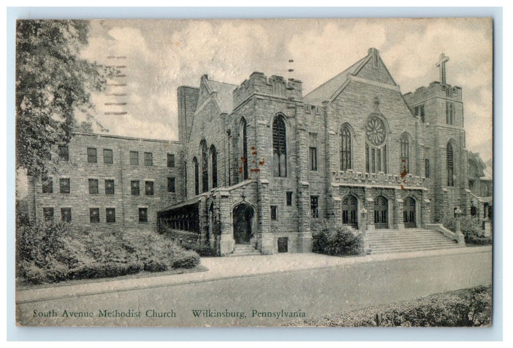 1952 South Avenue Methodist Church Wilkinsburg Pennsylvania PA Vintage Postcard