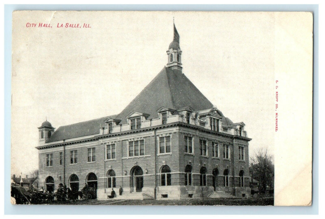 1907 View Of City Hall Building La Salle Illinois IL Posted Antique Postcard