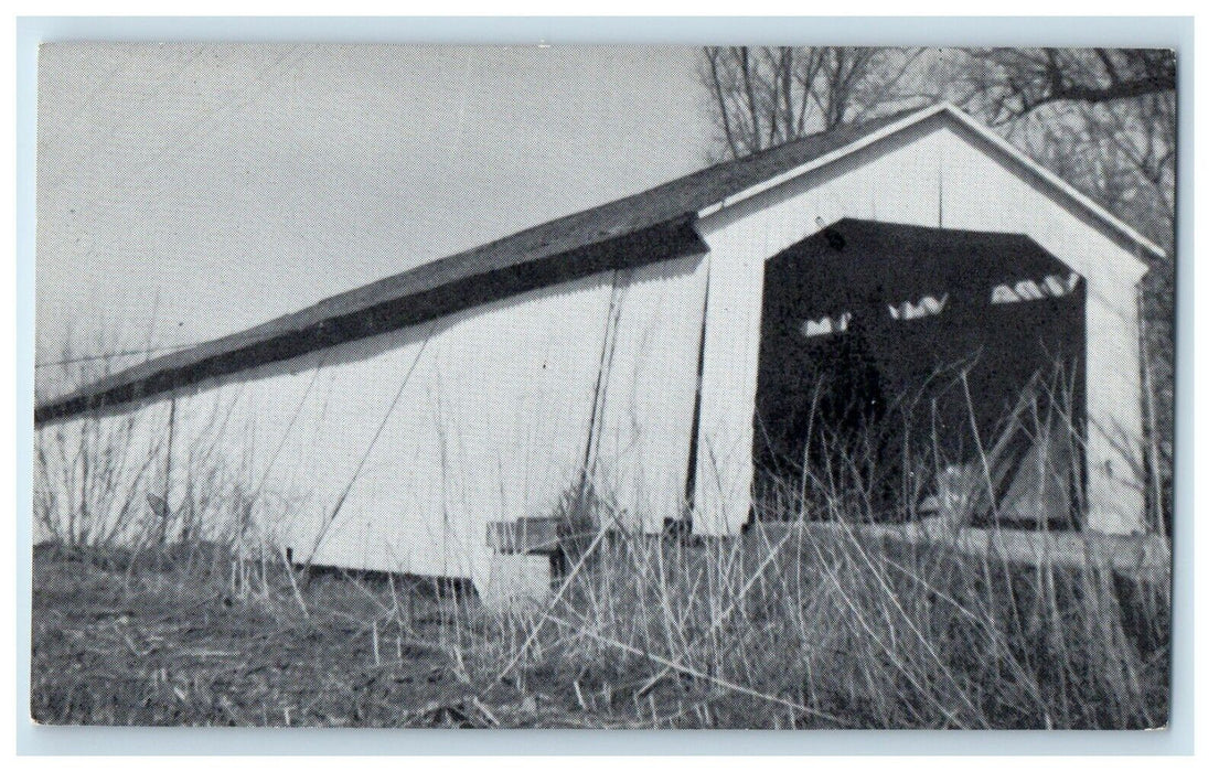 Montgomery County Harshbarger Covered Bridge Parkersburg Indiana IN Postcard