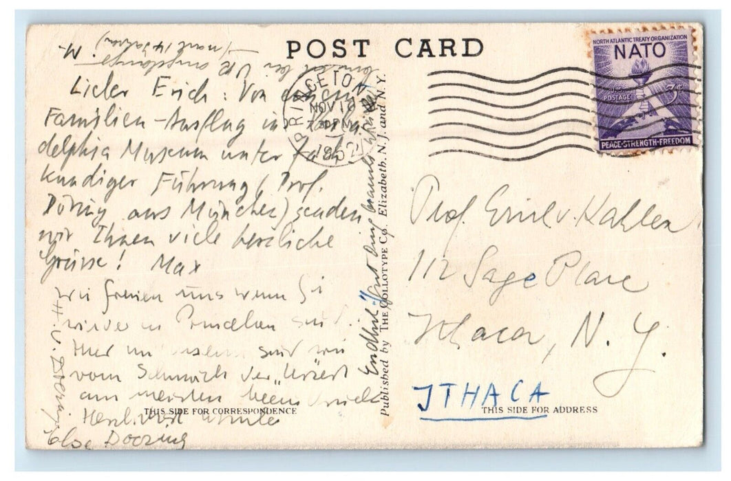1952 University Museum Philadelphia Pennsylvania PA, Queen Shubad Head Postcard
