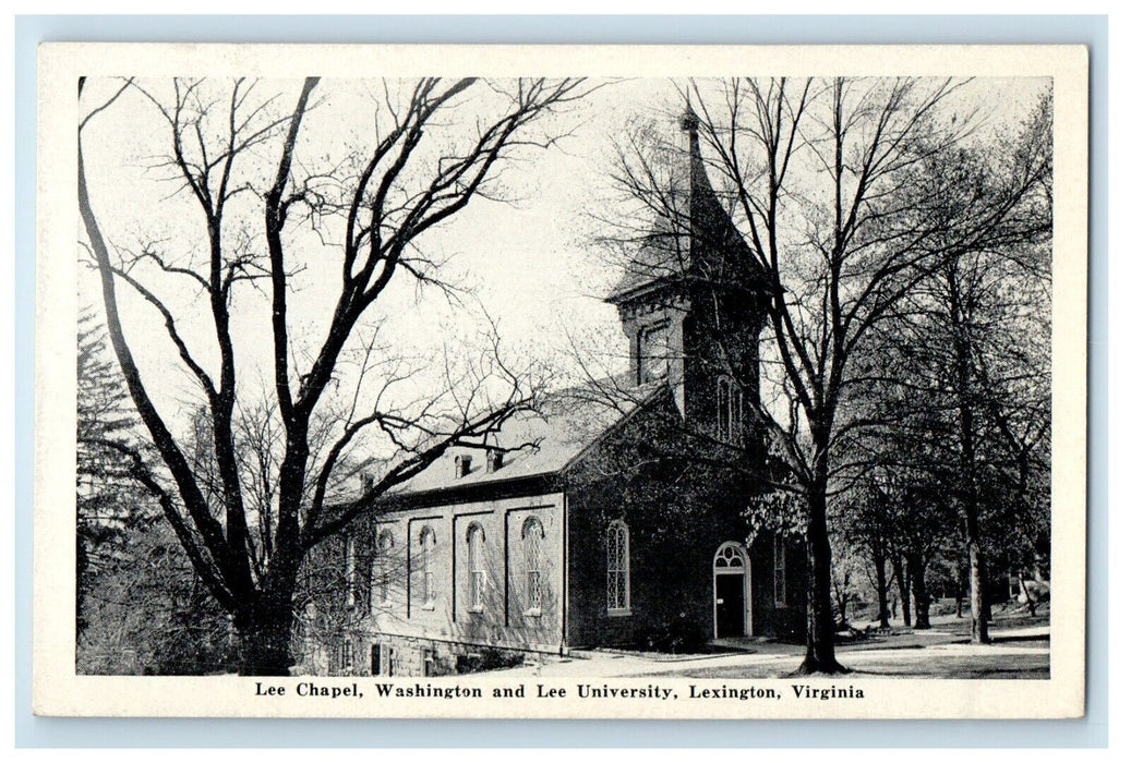 c1940s Lee Chapel Washington and Lee University Lexington Virginia VA Postcard