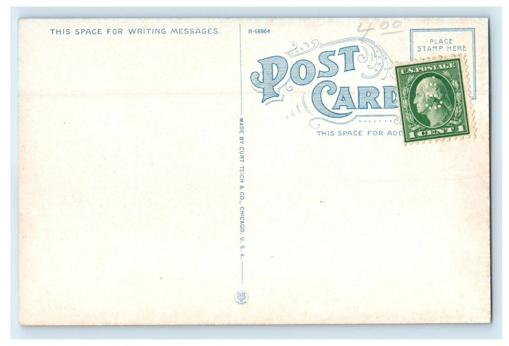 Bird's Eye View Of Chicago Plant Swift Company Illinois IL Antique Postcard