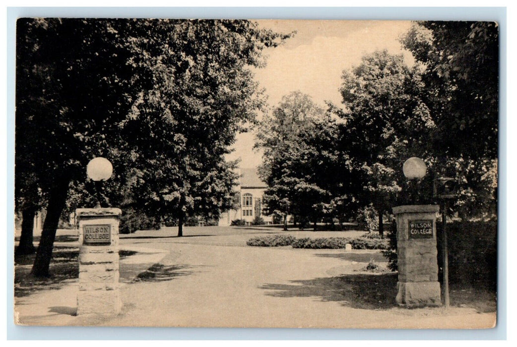 Entrance To Wilson College Chambersburg Pennsylvania PA Vintage Postcard