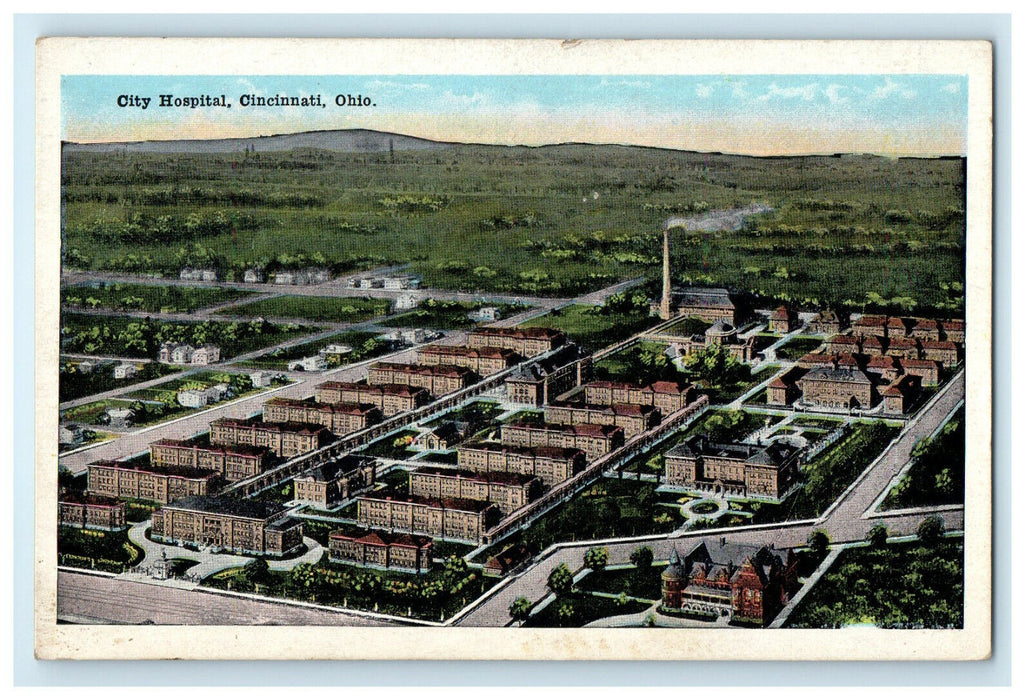 c1920s City Hospital, Cincinnati Ohio OH Vintage Unposted Postcard