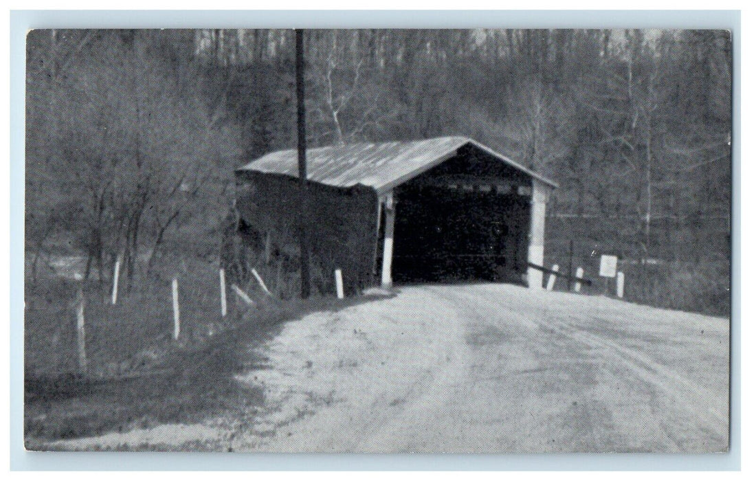 Montgomery County Indiana IN, Deers Mill Covered Bridge Unposted Postcard