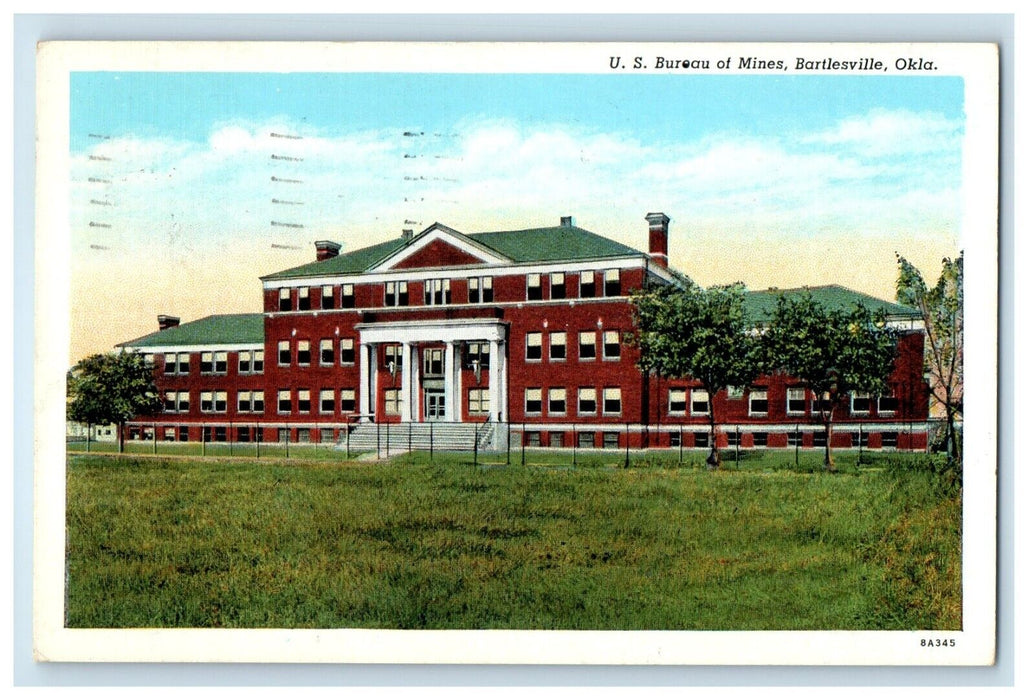 1939 U.S. Bureau Of Mines Bartlesville Oklahoma OK Posted Vintage Postcard