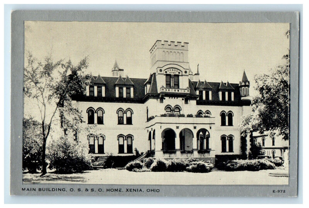 c1930's Main Building O. S. & S. O. Home Xenia Ohio OH Unposted Vintage Postcard