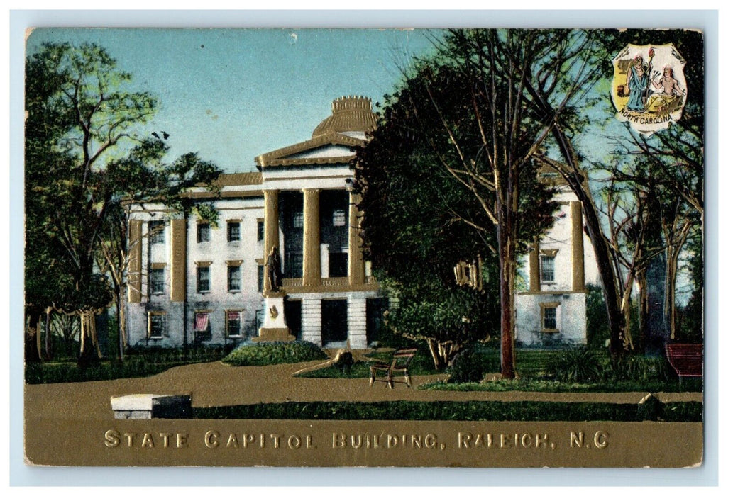 c1910's State Capitol Building Raleigh North Carolina NC Embossed Postcard