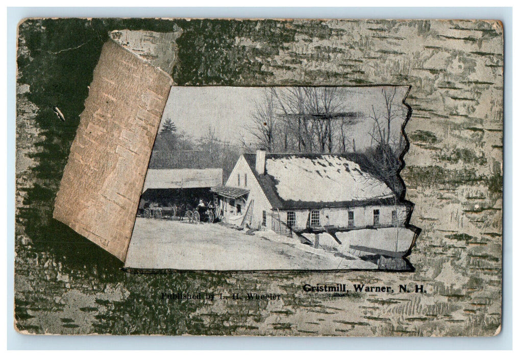 1909 Gristmill, Warner New Hampshire NH Antique Posted Postcard