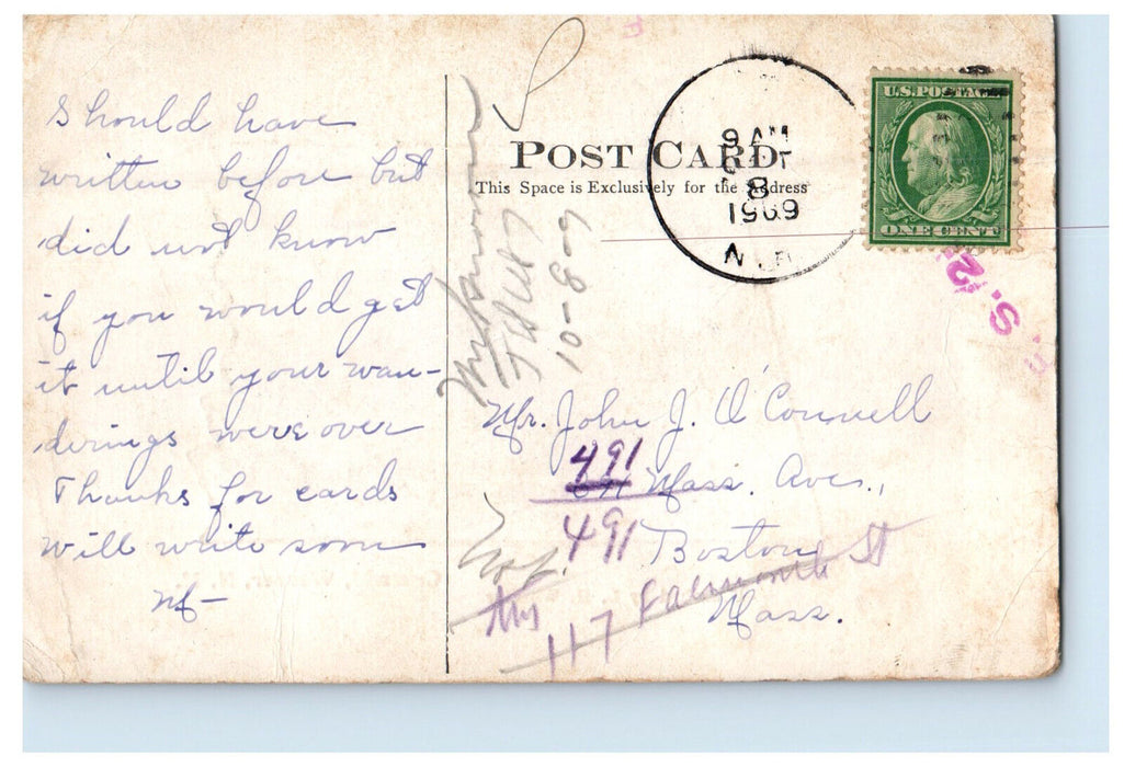 1909 Gristmill, Warner New Hampshire NH Antique Posted Postcard