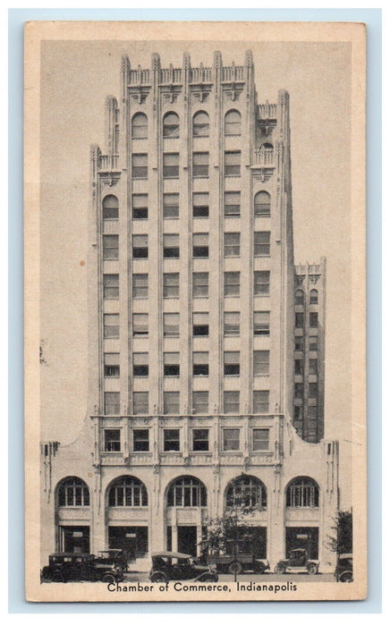 c1940s Chamber of Commerce Building, Indianapolis Indiana IN Postcard