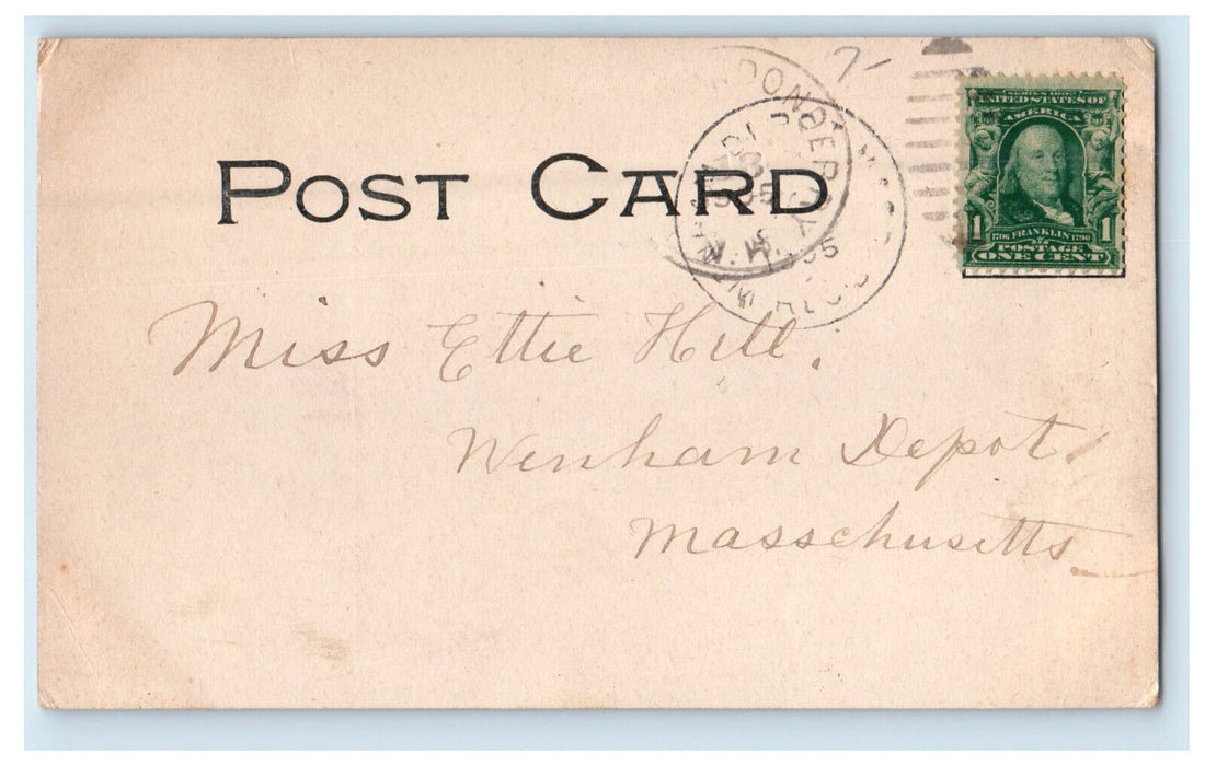 1905 View of Road, Broadway West Derry New Hampshire NH Posted Antique Postcard