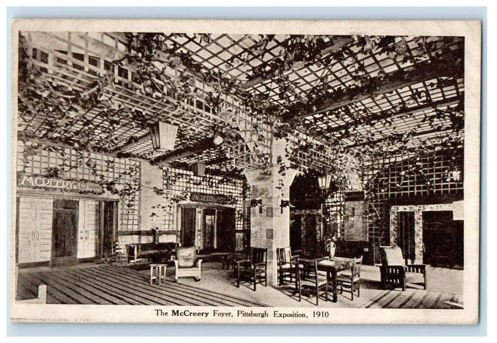 1910 The McCreery Foyer Pittsburgh Exposition Pennsylvania PA Antique Postcard