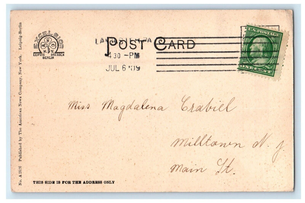 1909 St. Paul's Reformed Church Lancaster Pennsylvania PA Antique Postcard