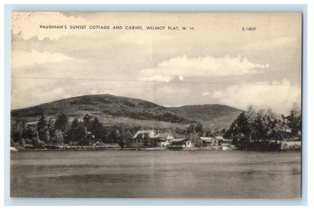 Vaughan's Sunset Cottage And Cabins Wilmot Flat New Hampshire NH Postcard