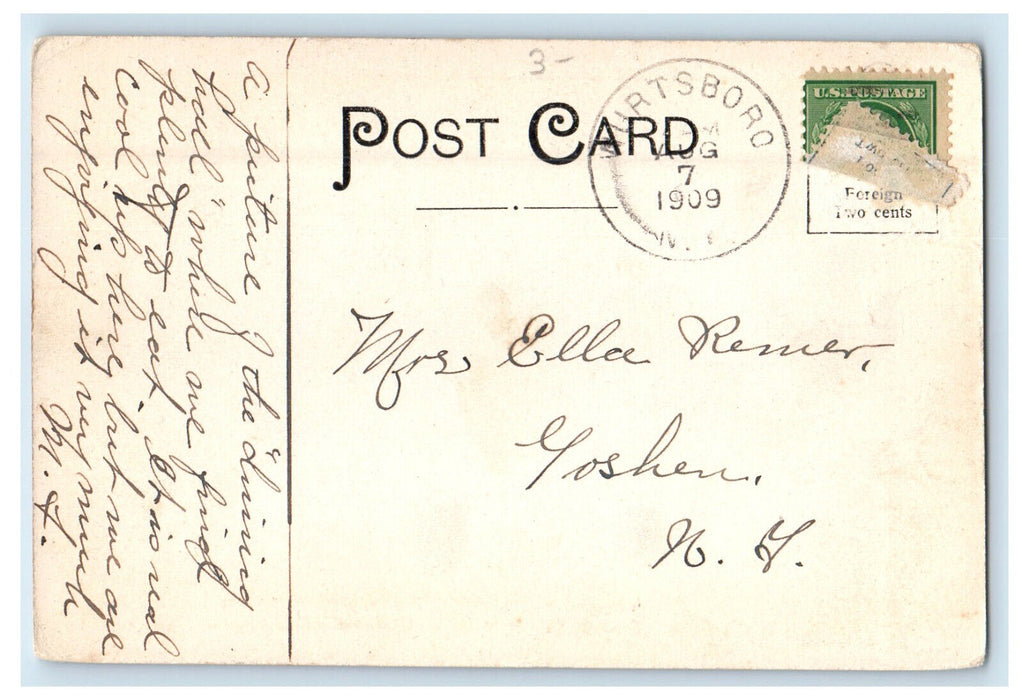 1909 Hunter's Camp Sullivan Co New York NY Wurtsboro NY Posted Postcard