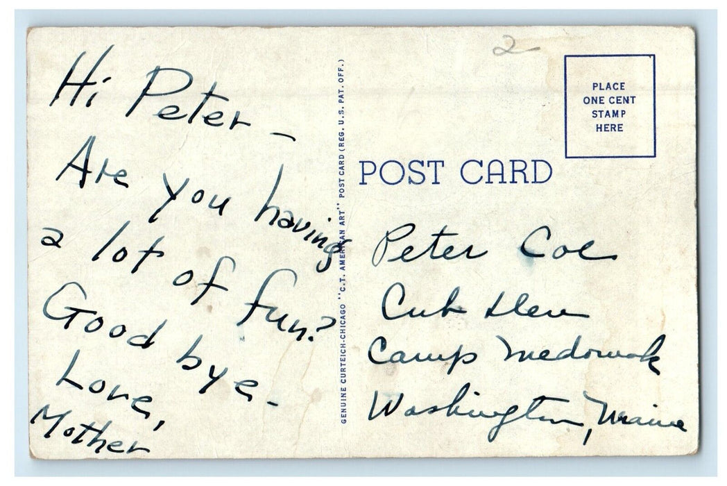 c1930's U.S Mail Boat Tonimar And Sophie C Wolfeboro New Hampshire NH Postcard