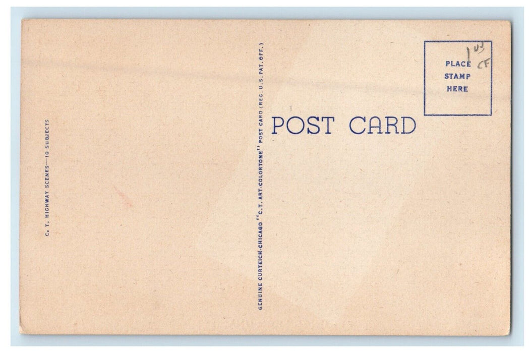 c1930's Greetings From Unadilla New York NY, Curve Road And River View Postcard