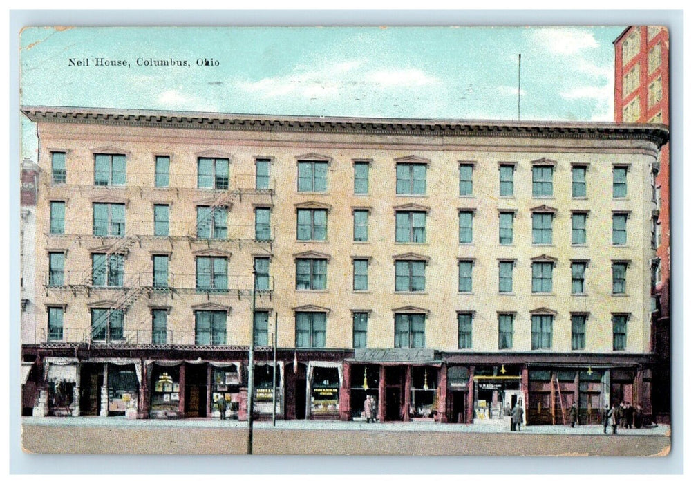 1915 A View Of Neil House Building Columbus Ohio OH Posted Antique Postcard