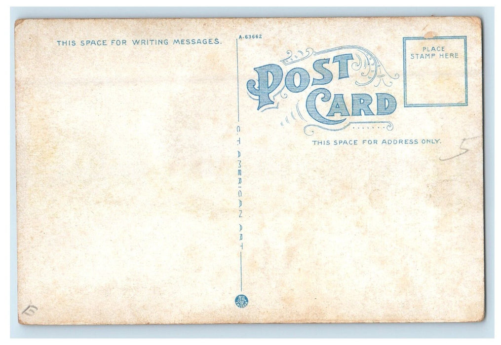 c1920's High Bridge B & M.R.R. Train West Claremont New Hampshire NH Postcard