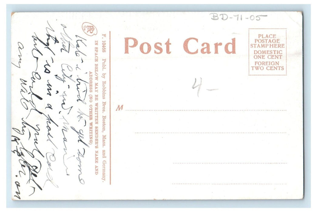 A View Of Palm Street School Building Bangor Maine ME Unposted Antique Postcard