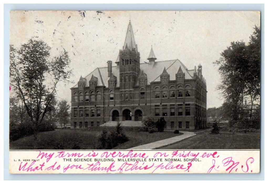 1907 The Science Building Millersville State Normal School Campus PA Postcard