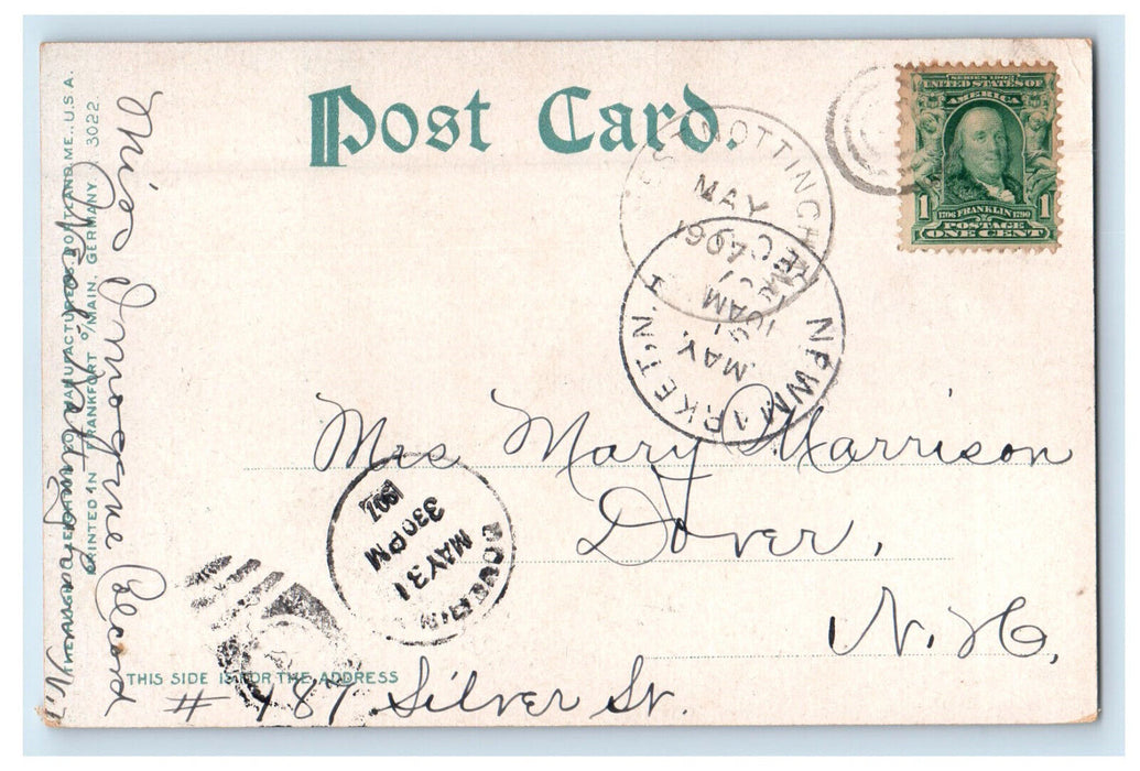 1907 King Square Whitefield New Hampshire NH New Market NH Postcard