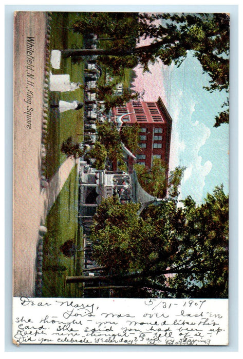 1907 King Square Whitefield New Hampshire NH New Market NH Postcard