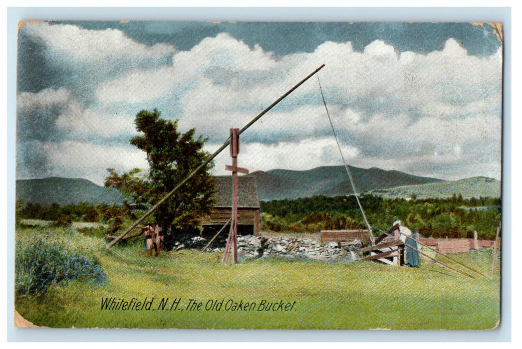 1907 The Old Oaken Bucker Whitefield New Hampshire NH Antique Unposted Postcard
